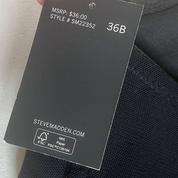 Steve Madden Corset Bra Womens Black Size 36B New - Picture 8 of 9